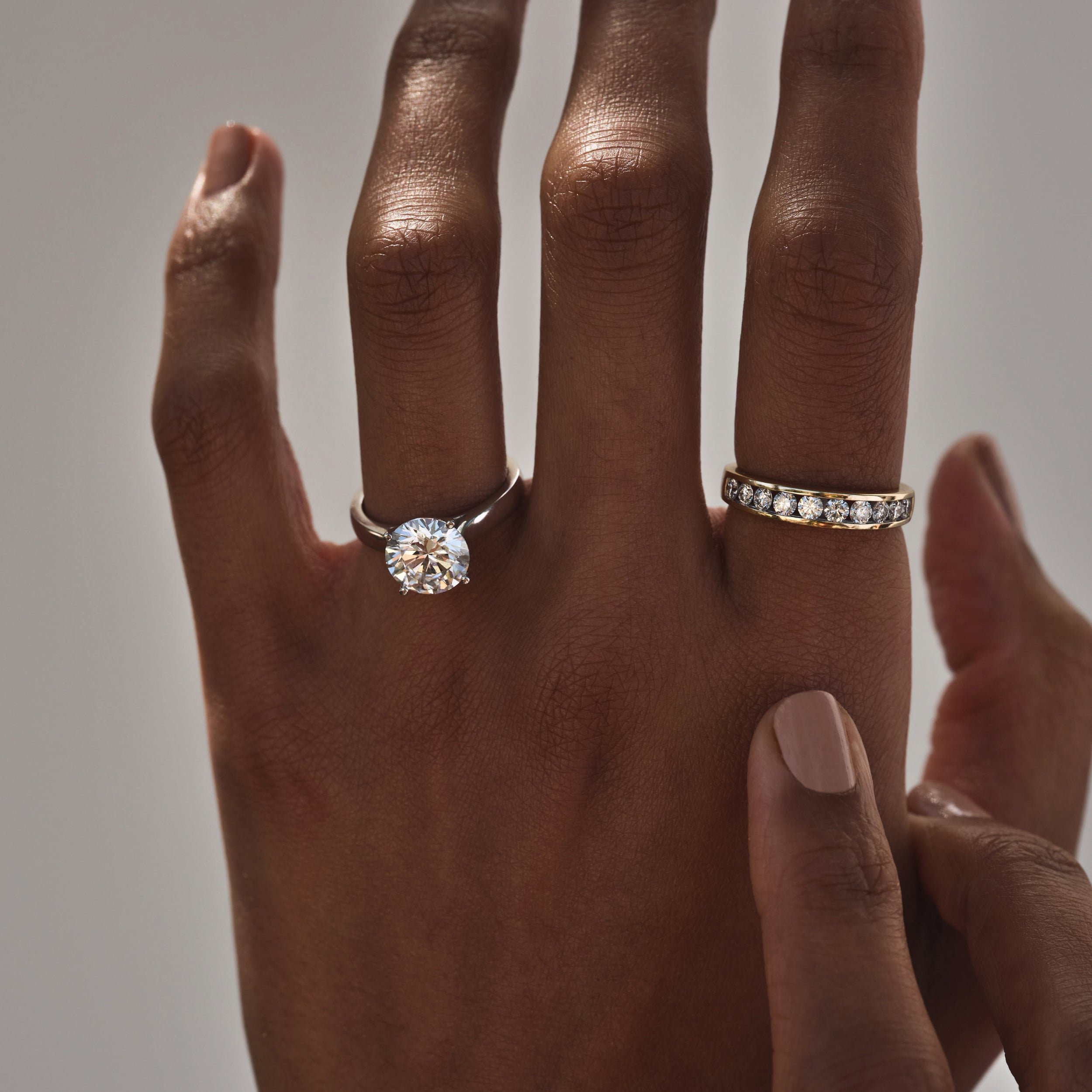 Channel Set Lab Diamond Eternity Ring 0.05ct in 9K Gold